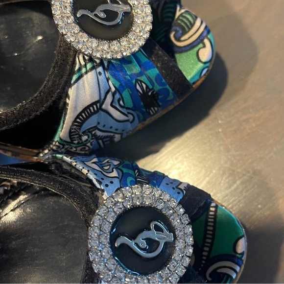 Baby Phat Black and Blue Embellished Heels - Picture 3 of 7